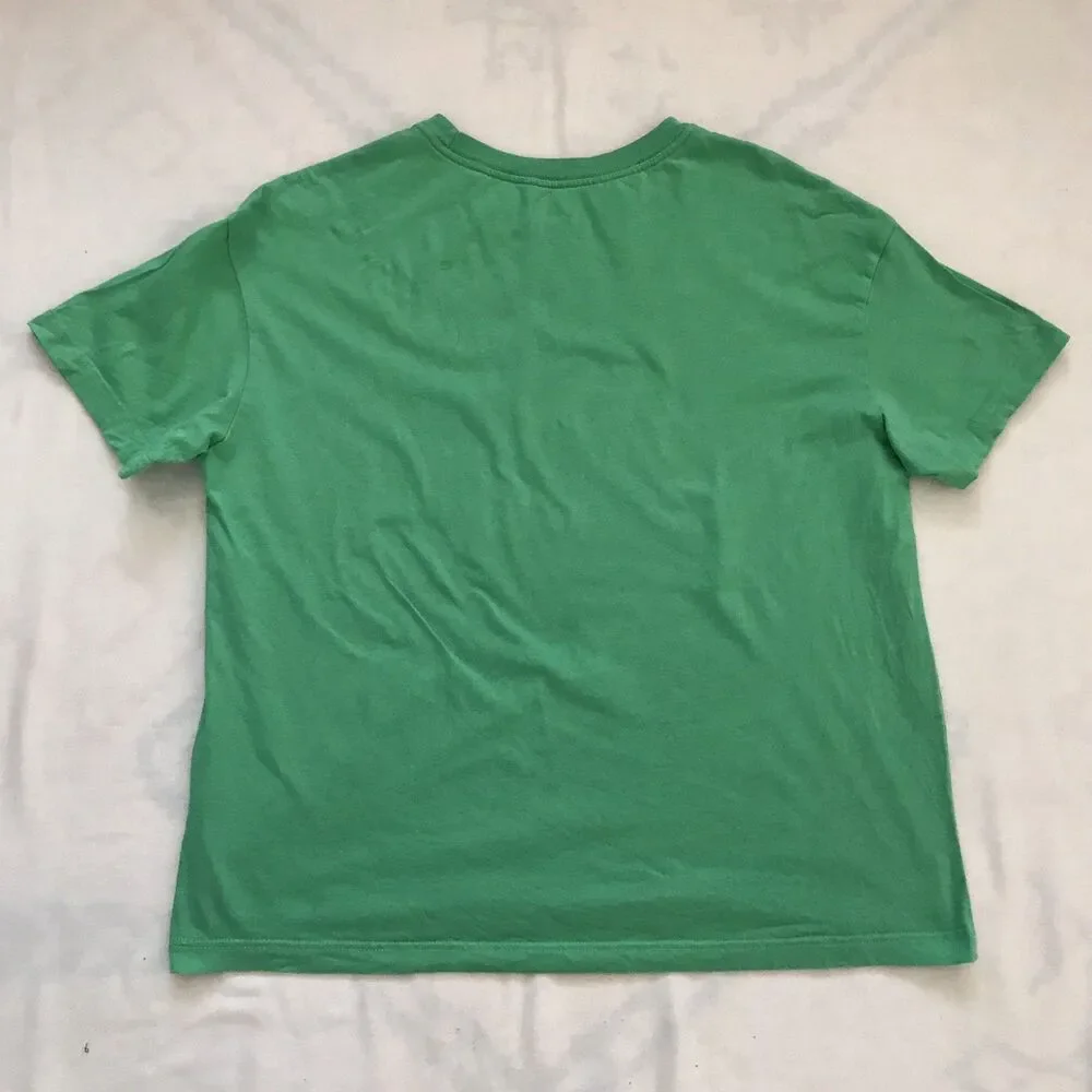 Nike Green Cotton Crew Neck Short Sleeve Unisex Relaxed T Shirt M